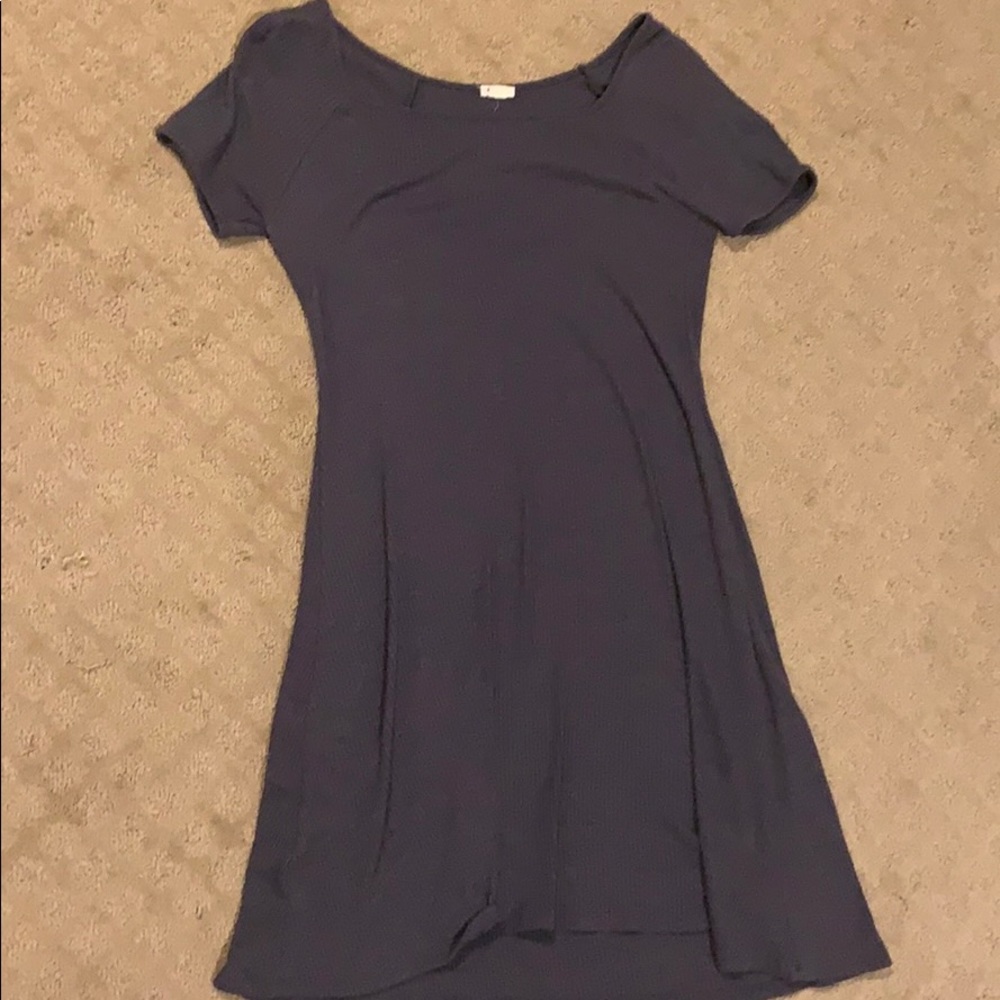 Blue ribbed dress